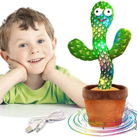 Trendy Dancing Cactus Plush Toy | Talking & Singing Cactus with Voice Repeat, Recording & Music | Fun Toy for Babies & Kids (Green)