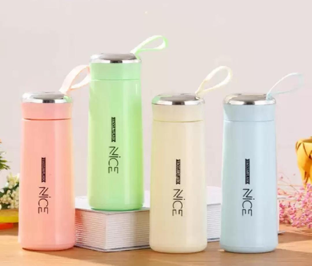Glass Water Bottle | Temperature-Resistant Flask for Hot & Cold Beverages | 400 ml (Pack of 1)