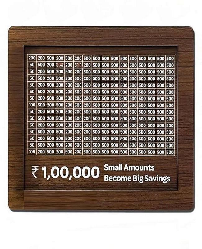 Wooden Money Saving Piggy Bank | Durable Handicraft Coin & Cash Box for Kids & Adults | Reusable & Easy-to-Use Money Bank – MONEY-SAVING-BANK-01