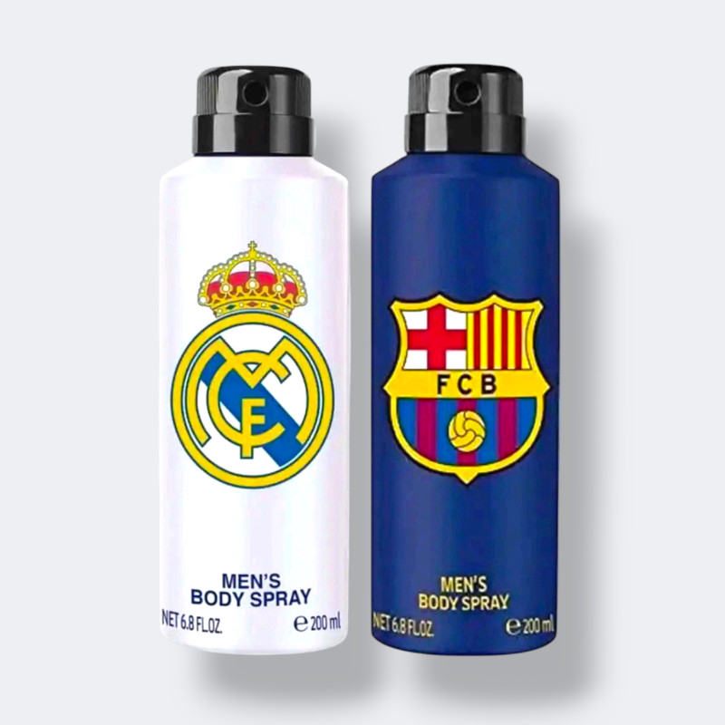 Real Madrid White Combo Pack Of 2 Deodorant Spray - For Men